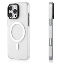 Оригинален удароустойчив гръб TPU кейс Youngkit Hidden Sand Series Case с безжично зареждане MagSafe за Apple iPhone 16 (6.1) - бял
