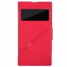 Луксозен кожен калъф Flip тефтер S view Nillkin за Sony Xperia Z1 L39h - червен
