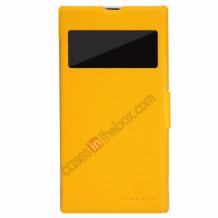 Луксозен кожен калъф Flip тефтер S view Nillkin за Sony Xperia Z1 L39h - жълт