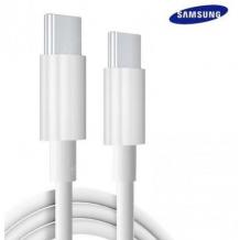 Оригинален USB кабел за зареждане и пренос на данни за Samsung Galaxy A52 / A52 5G Type-C към Type-C - бял