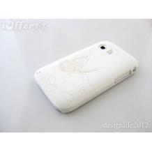 Заден предпазен капак за Samsung Galaxy Y S5360 - Пеперуда / бял