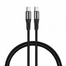 Кабел USB VIDVIE CB4038 за зареждане и пренос на данни 60W / Type-C to Type-C 2m - черен