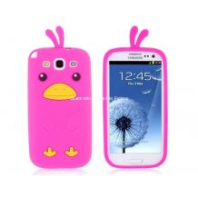 Силиконов гръб / калъф / ТPU за Samsung Galaxy S3 I9300 / Samsung SIII I9300 - angry bird / розов