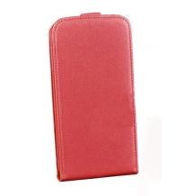 Кожен калъф Flip тефтер Flexi със силиконов гръб за Sony Xperia Z5 Compact / Xperia Z5 Mini - червен