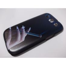 Луксозен заден предпазен твърд гръб / капак / за Samsung Galaxy S3 I9300 / Samsung SIII I9300 - черен / цигара