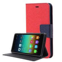 Луксозен кожен калъф Flip тефтер със стойка MERCURY Fancy Diary за Xiaomi RedMi 4X - червен