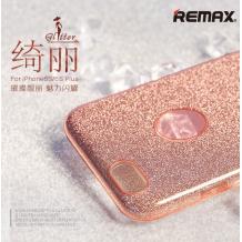 Оригинален гръб REMAX Glitter Series за Apple iPhone 6 / iPhone 6S - розов / брокат