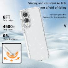 Луксозен силиконов калъф / кейс / Crystal Case TPU за Samsung Galaxy S25 Edge - прозрачен / брокат