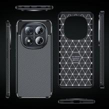 Луксозен силиконов калъф / кейс / TPU Auto Focus за Xiaomi Redmi Note 14 Pro - черен / Carbon
