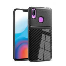 Луксозен силиконов калъф / гръб / TPU за Huawei P Smart Plus - черен / Shine carbon