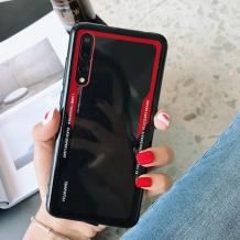 Луксозен твърд гръб Vennus Case за Huawei P20 - черно с червено