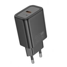 Универсално зарядно устройство / адаптер / HOCO N60 220V 20W / Type-C - черно