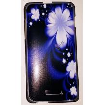 Силиконов калъф / гръб / TPU за HTC Desire 620 - лилав / бели цветя