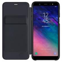 Оригинален калъф Flip Wallet Cover EF-WA605CBEGWW за Samsung Galaxy A6 Plus 2018 - черен