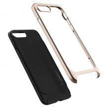 Оригинален гръб Spigen Neo Hybrid Herringbone за Apple iPhone 7 Plus / iPhone 8 Plus - черен / златист кант