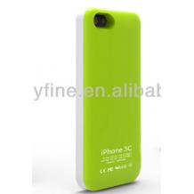Заден твърд гръб / външна батерия / Battery power bank за Apple iPhone 5C - 2800mAh - зелен
