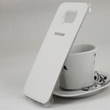 Оригинален твърд гръб с кожа за Samsung Galaxy S7 G930 - бял