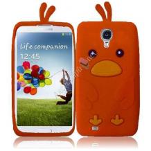 Силиконов гръб / калъф / TPU 3D за Samsung Galaxy S4 i9500 / Samsung S4 i9505 - Angry Bird / оранжев