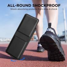 Луксозен кожен калъф Tech-Protect Wallet Case за Samsung Galaxy Z Flip 7 - черен