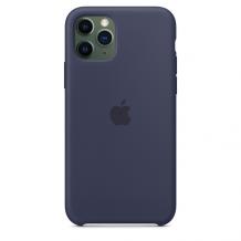 Оригинален гръб Silicone Cover за Apple iPhone 11 Pro Max 6.5" - тъмно син