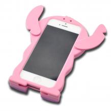 Силиконов калъф / гръб / TPU 3D за Apple iPhone 6 4.7'' - Stitch / розов