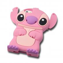 Силиконов калъф / гръб / TPU 3D за Apple iPhone 6 4.7'' - Stitch / розов