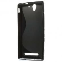 Силиконов гръб / калъф / TPU S-Line за Sony Xperia C3 D2533 - черен