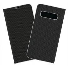 Луксозен кожен калъф Flip тефтер Vennus за Samsung Galaxy S10 - черен / carbon