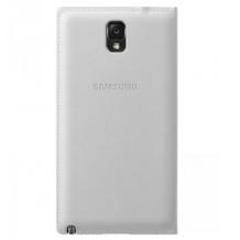 Оригинален кожен калъф S-View Cover / EF-CN900BWEGWW за Samsung Galaxy Note 3 N9005 - бял