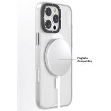 Оригинален удароустойчив гръб TPU кейс Youngkit Hidden Sand Series Case с безжично зареждане MagSafe за Apple iPhone 16 Pro (6.3) - бял