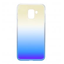 Силиконов калъф / гръб / TPU Ombre Case за Samsung Galaxy A8 2018 A530F - преливащ / златисто и синьо