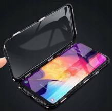 Магнитен калъф Bumper Case 360° FULL за Samsung Galaxy S25 Ultra - прозрачен / черна рамка