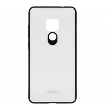 Луксозен стъклен твърд гръб за Huawei Mate 20 - бял
