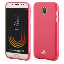 Луксозен силиконов калъф / гръб / TPU Mercury GOOSPERY Jelly Case за Samsung Galaxy J5 2017 J530 - розов