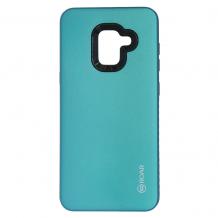 Луксозен силиконов калъф / гръб / TPU Roar Mil Grade Hybrid Case за Samsung Galaxy A8 2018 A530F - Тюркоаз
