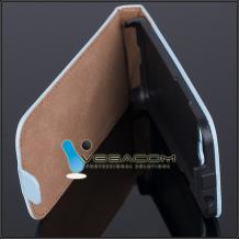 Кожен калъф Flip тефтер за Samsung G3500 Galaxy Core Plus - светло син