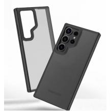 Луксозен гръб / кейс / X-Level Armor Series за Samsung Galaxy S25 Ultra - черен прозрачен