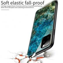 Луксозен стъклен твърд гръб за Apple iPhone 11 Pro 5.8'' - син 