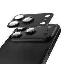 Високо качествен протектор Etteri за задна камера пълна защита за iPhone 17 Pro Max - Черен