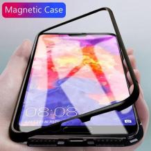 Магнитен калъф Bumper Case 360° FULL за Samsung Galaxy Note 8 N950 - прозрачен / черна рамка