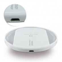 Универсално зарядно за безжично захранване / Fantasy Wireless Charger Pad Qi Standard - бяло