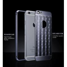 Метален бъмпер / Bumper / с твърд гръб от две части / Ultra Slim Electroplating Aluminum Metal Bumper Xuenair Case за Apple iPhone 6 / 6S - Dark Silver / тъмно сив