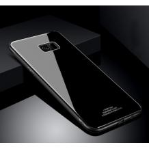 Луксозен стъклен твърд гръб за Samsung Galaxy J4 Plus 2018 - черен