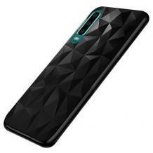 Луксозен силиконов калъф / гръб / TPU за Samsung Galaxy A7 2018 A750F - призма / черен