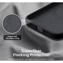 Луксозен гръб / кейс / Silicone Case с безжично зареждане MagSafe за Apple iPhone 16e - черен