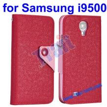 Луксозен кожен калъф Flip тефтер COOL за Samsung Galaxy S4 I9500 / Galaxy S4 i9505 - червено и розово