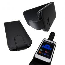 Кожен калъф Flip тефтер за Alcatel One Touch M''Pop 5020D - черен