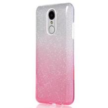 Силиконов калъф / гръб / TPU за Nokia 5 - преливащ / сребристо и розово / брокат