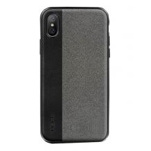 Луксозен гръб ROCK Pro Series за Apple iPhone X - сив с черно