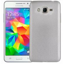 Луксозен силиконов калъф / гръб / TPU за Samsung Galaxy J3 / Galaxy J3 2016 J320 - сребрист / carbon